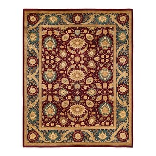 Overton One-of-a-Kind Hand-Knotted Traditional Oriental Mogul Purple Area Rug - 8' 2" x 10' 0"