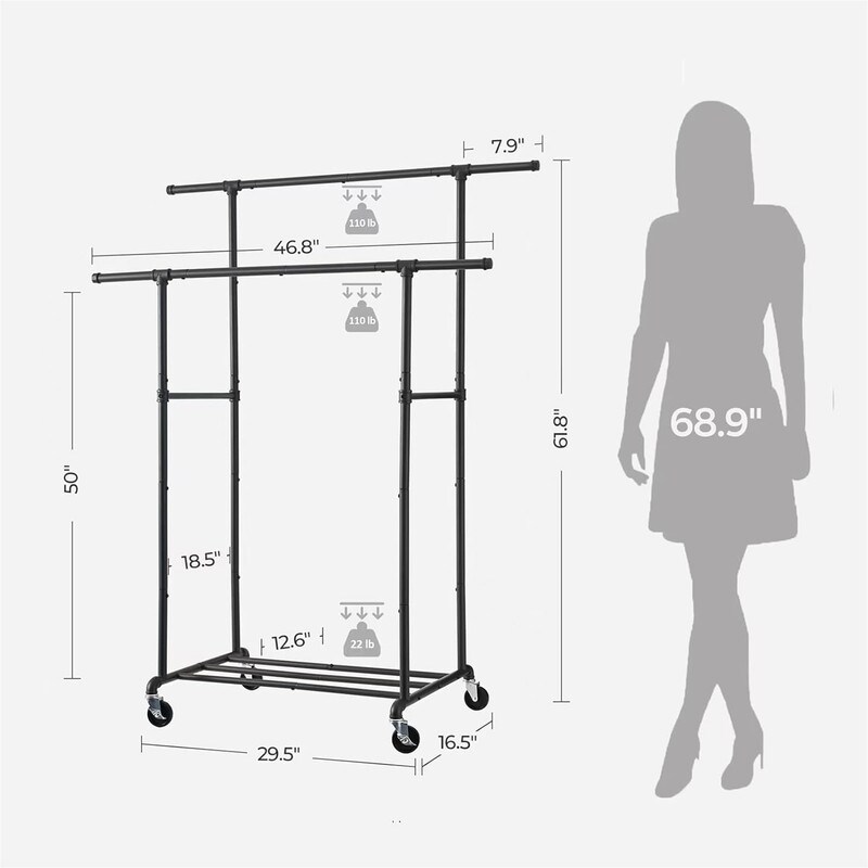 Clothing Rack with Wheels - 16.5