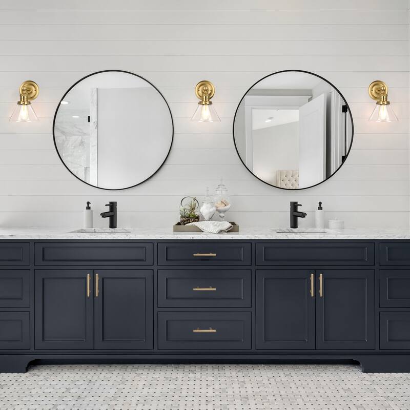 Augustin Transitional 1-Light Indoor Dimmable Wall Light Fixture - Satin Gold