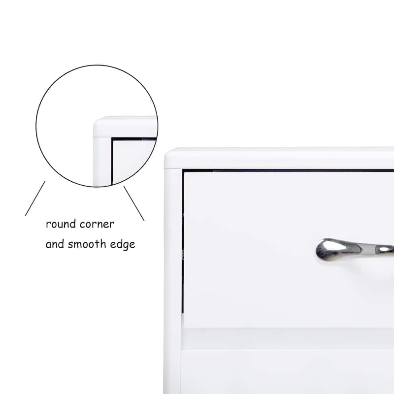 Two door Side Table-White