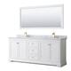 Option White / White Carrara Marble Top / Brushed Gold