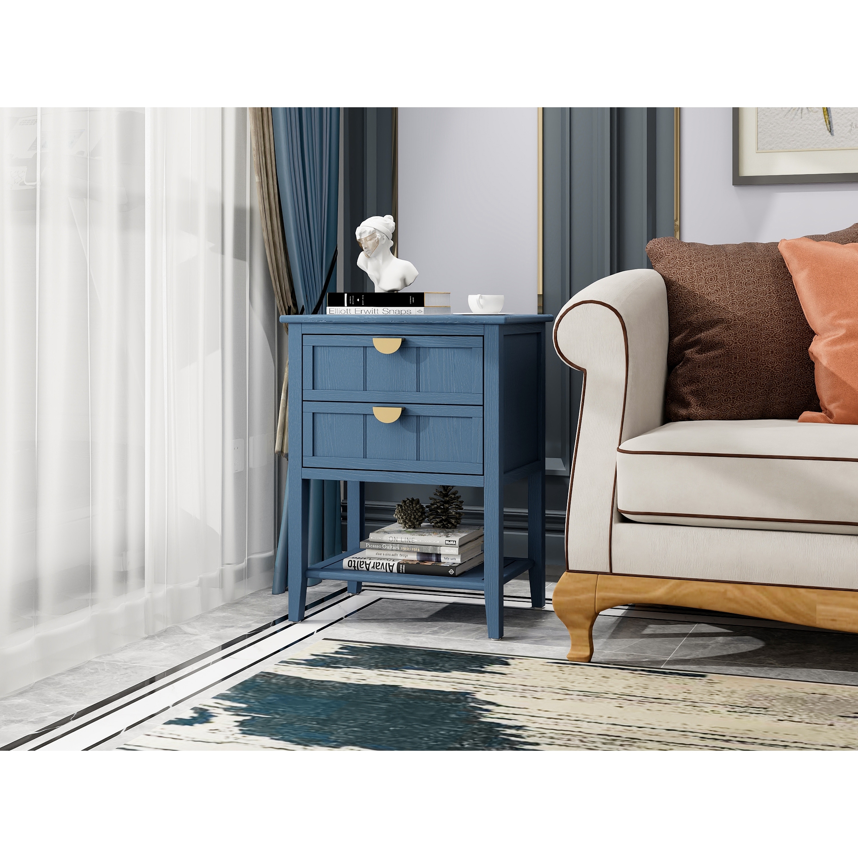 Light discount blue nightstands