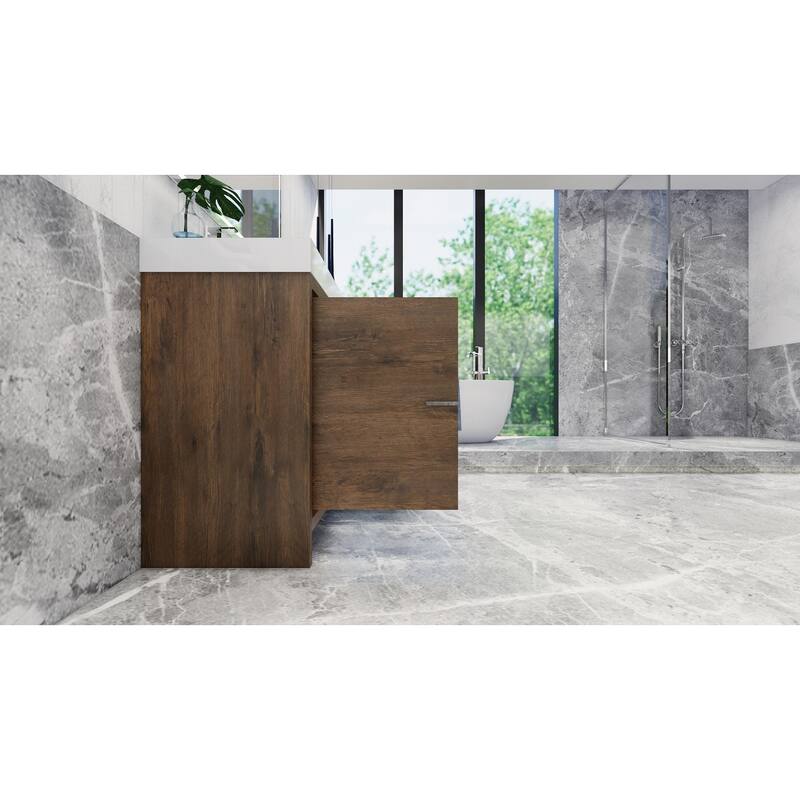 Dove 60'' Freestanding Vanity with Double Reinforced Acrylic Sink