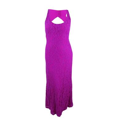 Lauren Ralph Lauren Women's Floral Lace Gown (2, Pink Rosette)