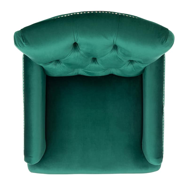 SAFAVIEH Tori Antiqued Tufted Club Chair - 28" x 34.4" x 32.7". - 28"W x 34"D x 33"H
