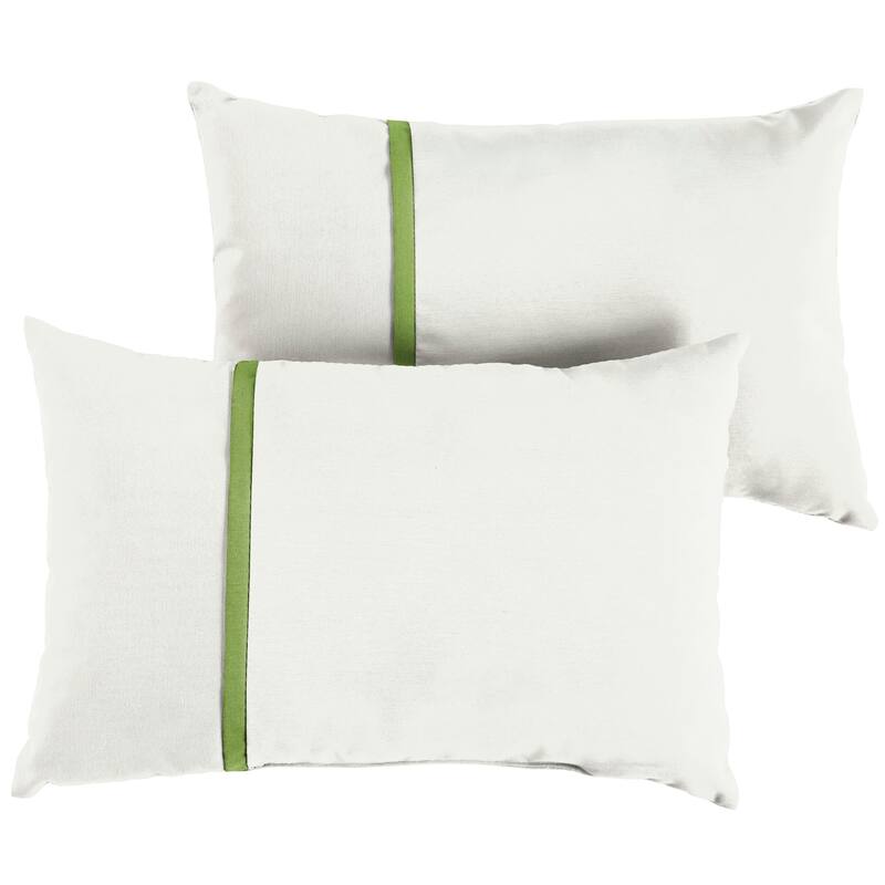 Sorra Home Sunbrella Outdoor Single Petite Flange Pillow Set of 2