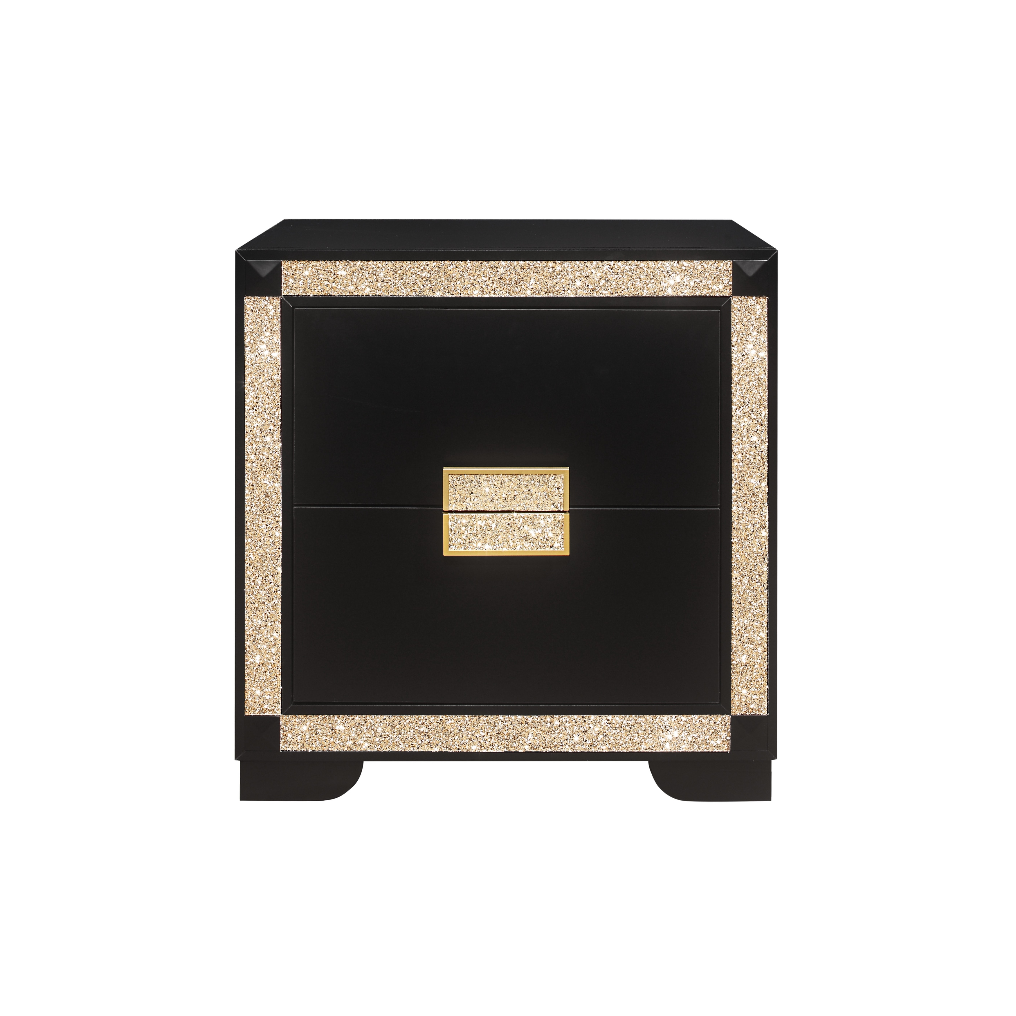 lively black/gold nightstand