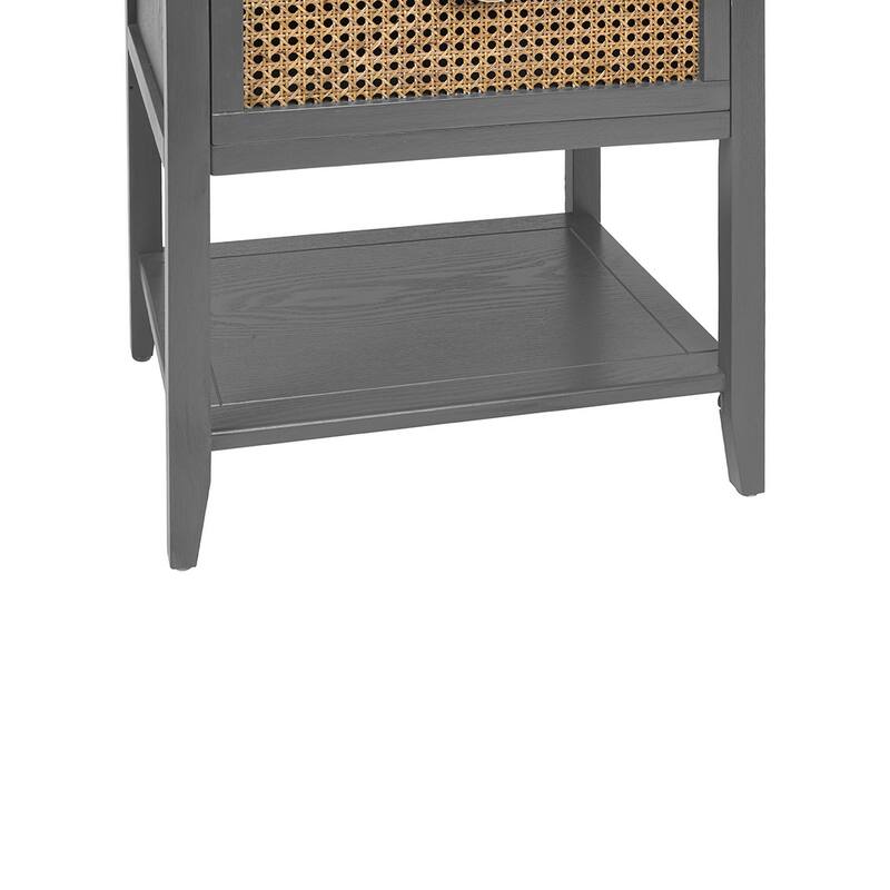 2-Drawer Nightstand Bed Side Table with Storage Cabinet End Table shelf Wood Side Table