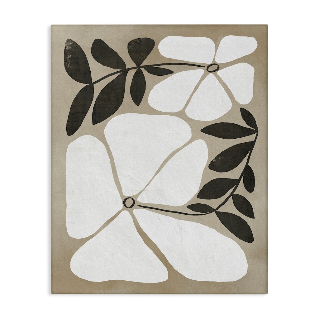 Stupell Oblong Boho Flowers Canvas Wall Art Design By Victoria Barnes