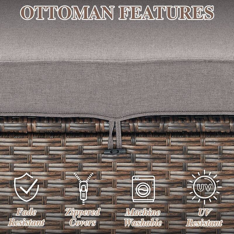 Outdoor Patio Glider Chairs with Ottomans