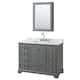 Option Dark Gray / White Carrara Marble Top / Polished