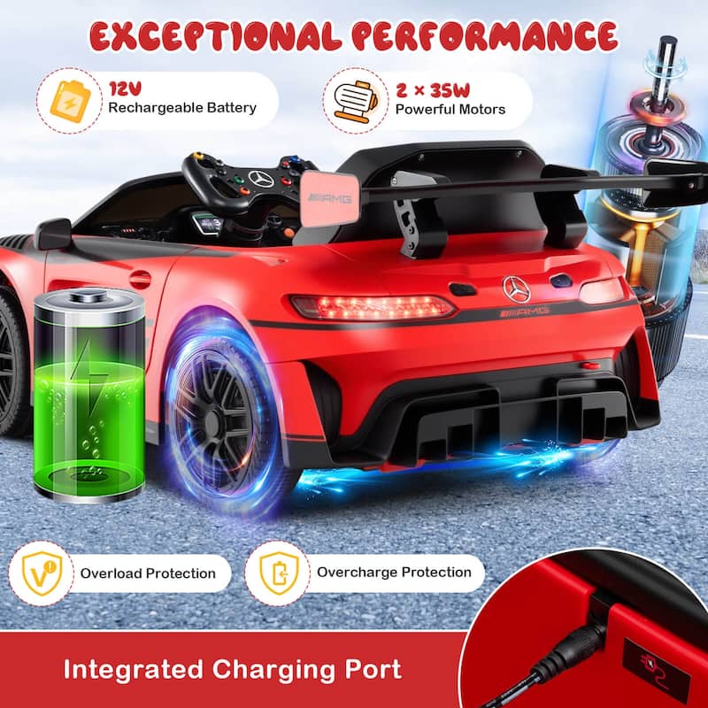 Costway Ride on Car Licensed Mercedes-AMG GT3 Kids Car with Remote - See Details