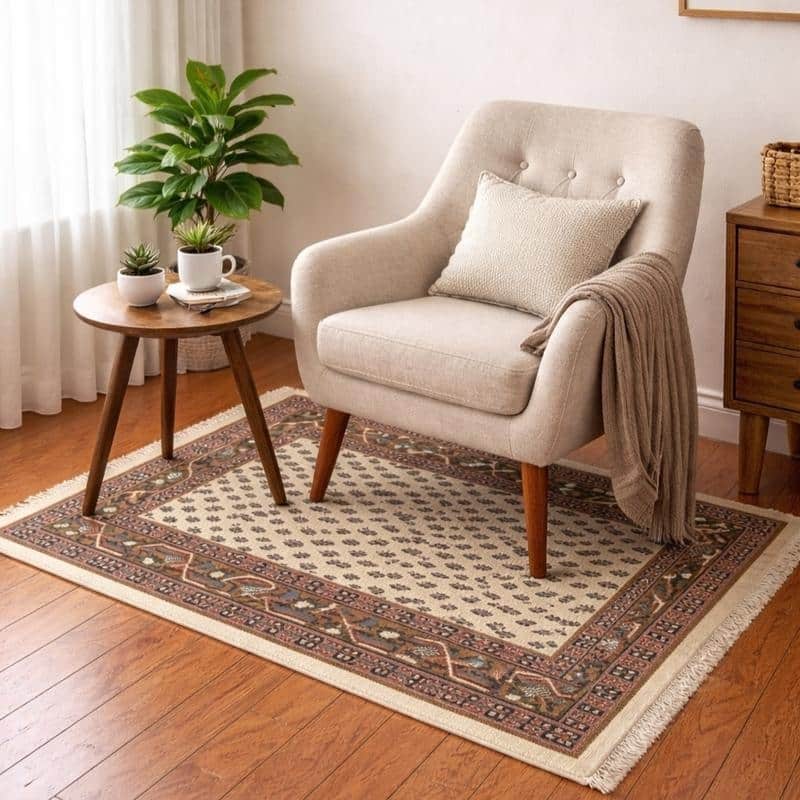 HERAT ORIENTAL Handmade Geometric Mir Wool Rug 3' X 5'4