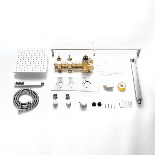 Three Handles Two Functions Concealed Bathroom Shower System with Rough