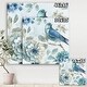 preview thumbnail 3 of 5, Porch & Den Indigold Watercolor Lovely bird II" Canvas Art