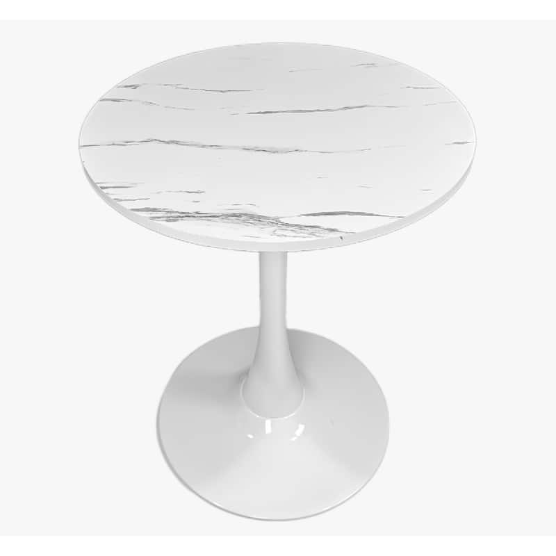 24 Inch Modern Round Dining Table, MDF Top and Steel Base Tulip Round Kitchen Table, Coffee Table, Oval Dining Table