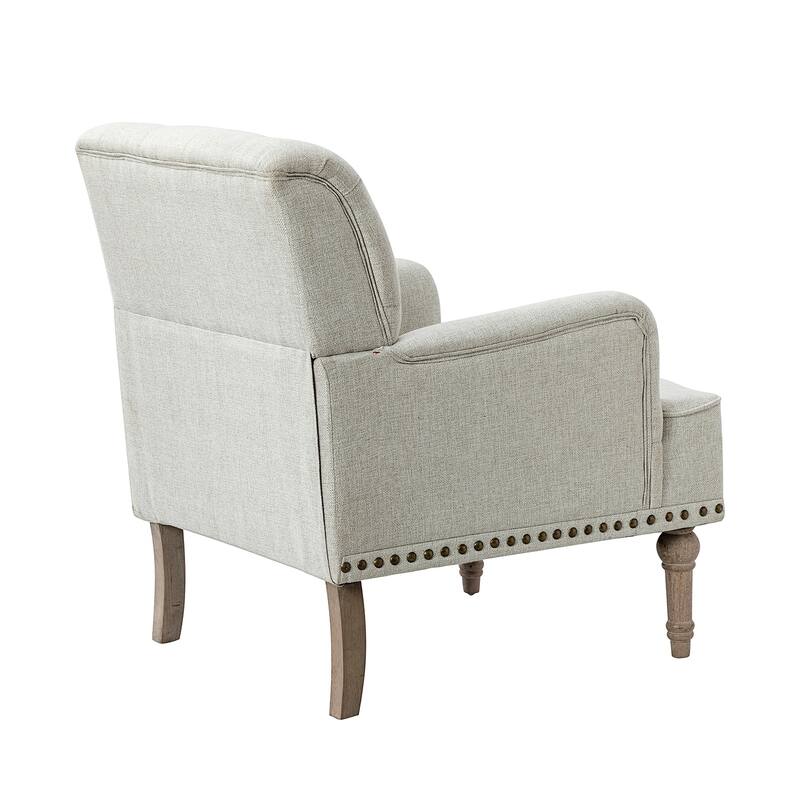 Geltrude Traditional Upholstered Accent Chair with Button Tufted Back Set of 2 by HULALA HOME