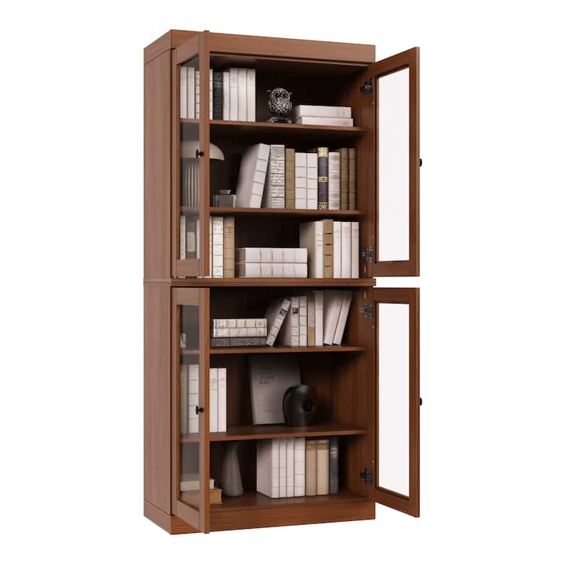 100% Solid Wood 6-Shelf Bookcase with Optional Doors by Palace Imports