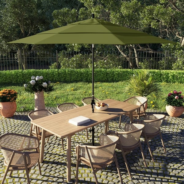 11 lighted patio umbrella Amazon.com : 11FT 3 Tiers Patio Umbrella for Outside, Outdoor Umbrella with Solar  LED Lights, Market Patio Table Umbrella with 8 Sturdy Ribs, Pool Umbrella  for Garden, Pool, Backyard, Navy Blue :