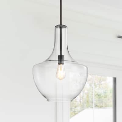 Bettina 1- Light Mid-Century Modern Iron/Glass LED Pendant, by JONATHAN Y