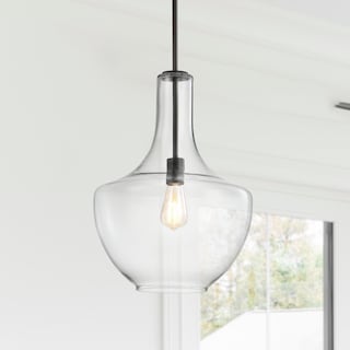 Bettina 1- Light Mid-Century Modern Iron/Glass LED Pendant, by JONATHAN  Y