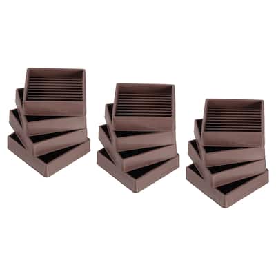 Furniture Pads, 12Pcs Square Rubber Chair Leg Floor Protectors