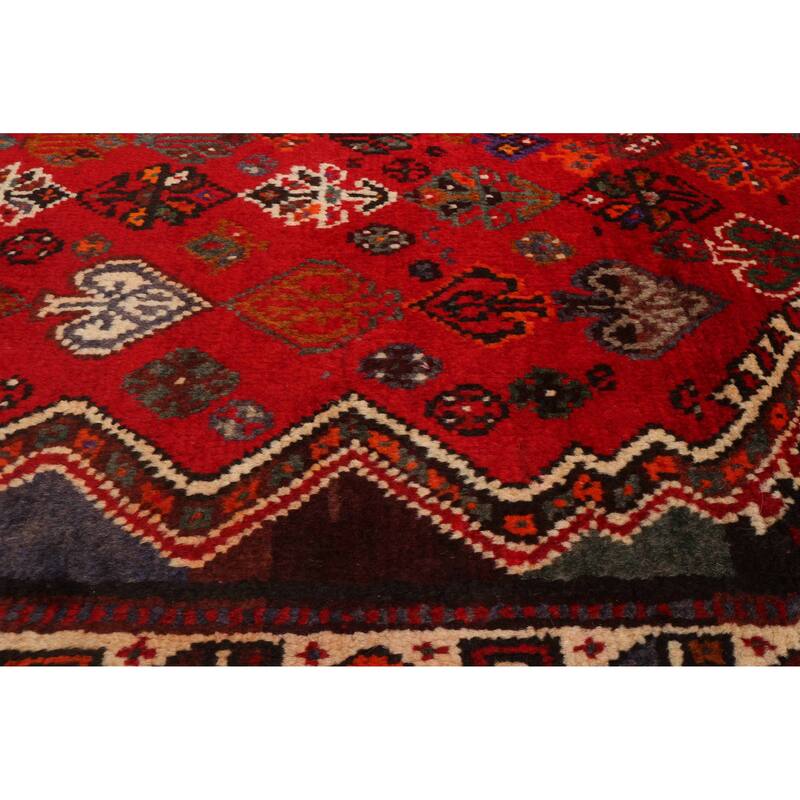 ECARPETGALLERY Hand-knotted Melis Vintage Red Wool Rug - 5'6 x 8'5