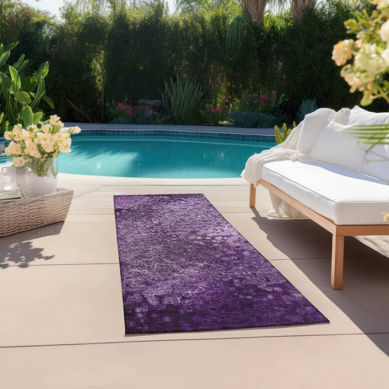 Gax Timeless Solid Weather Resistant Classic Meets Modern Outdoor Rug