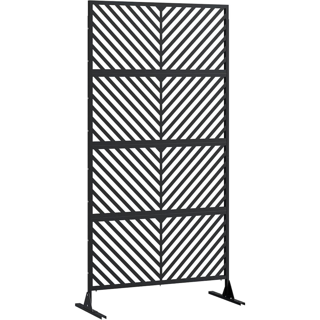 72" H×40" W Freestanding Privacy Screen, Decorative Outdoor Panel for Deck, Porch, Patio