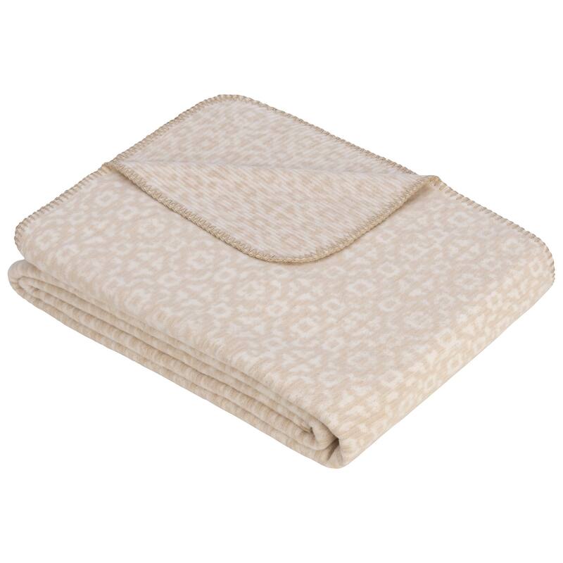 IBENA Neutral Print 'Martuni' Throw Blanket On Sale Bed Bath