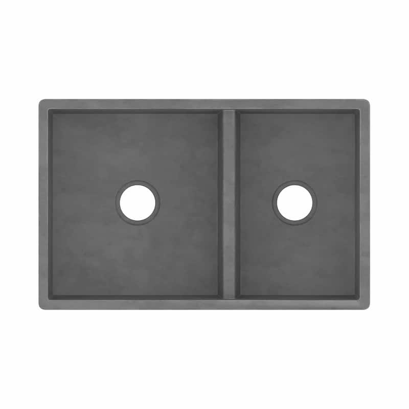 Farmhouse 33-inch Double Bowl NativeStone Kitchen Sink - 33" x 21" x 10.25"