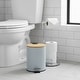 preview thumbnail 56 of 79, Stylish Trash Can with Bamboo Lid and Pedal, 2.5L Capacity - 9.2" H x 8" L x 8" W Light Blue