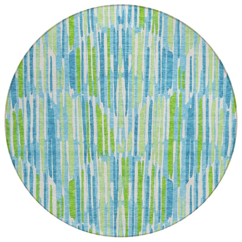 HomeRoots Abstract Transitional Rectangle Outdoor Rug