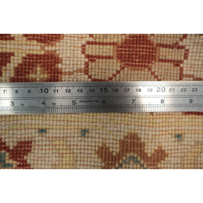 Hand Knotted Oriental 100% Wool Carpet Traditional All-Over Brown Ziegler Area Rug - 4' 0'' X 2' 0''