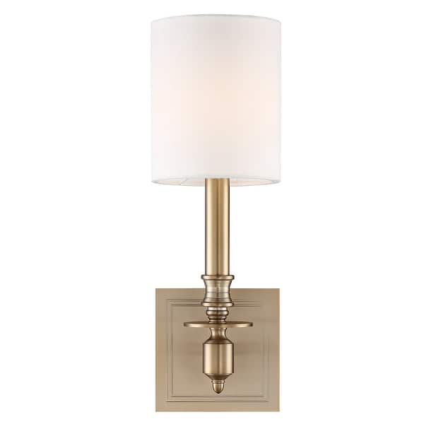 slide 2 of 2, Lloyd 1 Light Aged Brass Wall Mount - 4.5'' W x 13.5'' H x 5.5'' D