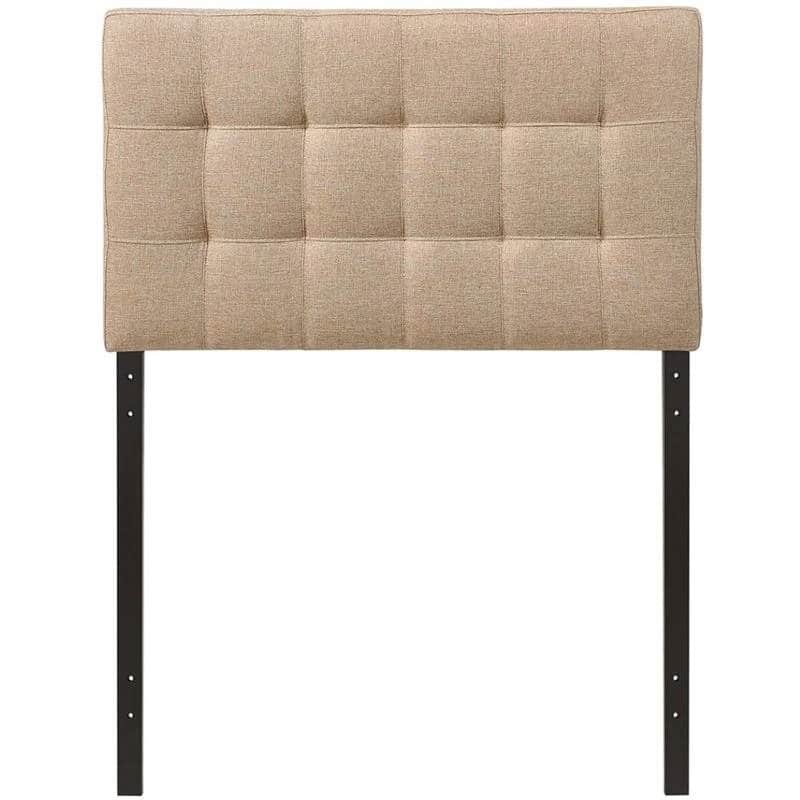 Twin/Queen/Full size Modern Beige Tan Taupe Fabric Tufted Upholstered Headboard