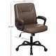 preview thumbnail 4 of 7, Faux Leather Relax Office Chair, Ergonomic Computer Desk Chair, Upholstered Seat with Armrests and Adjustable Height - N/A