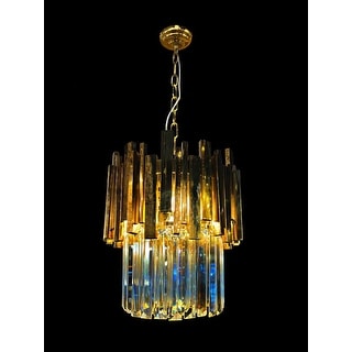 Crystal Luxury Gold Pendant Light 11 in Wide