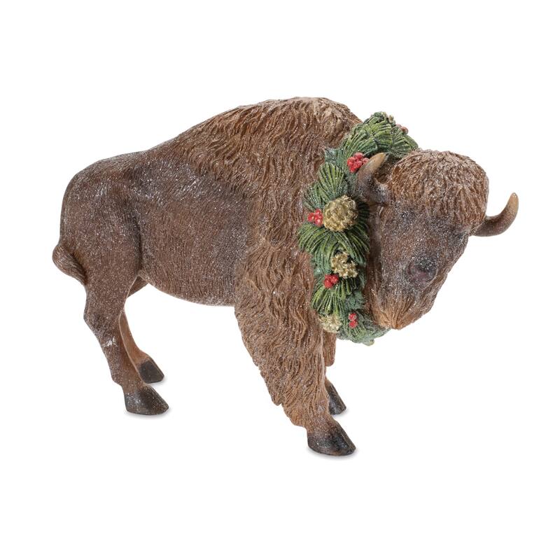 Winter Bison Figurine (Set of 2) - N/A