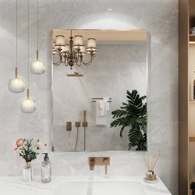 QuivaraView Wall Mounted Aluminum Frame Bathroom Vanity Mirror