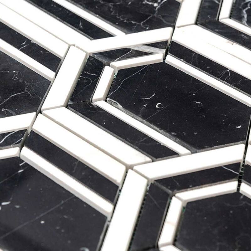 The Tile Life Argos Peak 12x14 Hexagon Marble Floor, Wall & Backsplash Tile