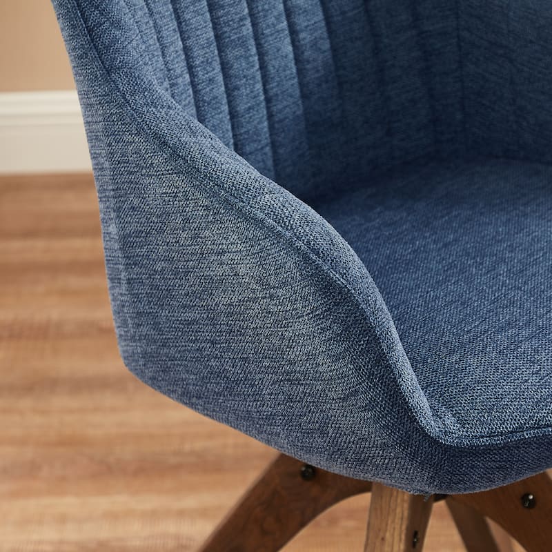 Art Leon Classical Swivel Office Accent Chair with Wood Legs