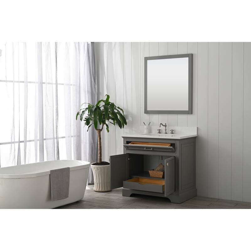 Milano 36" Single Vanity in Gray