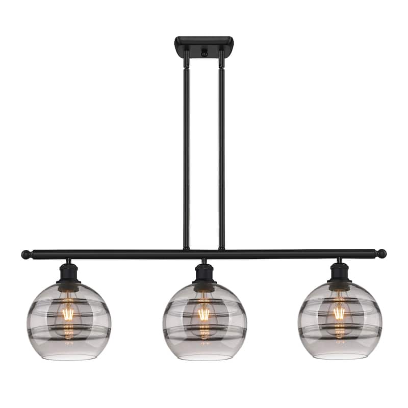 Innovations Lighting 516-3I-10-36 Rochester Linear Rochester 3 Light - Matte Black / Smoked