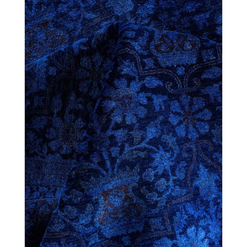 Fine Vibrance One-of-a-Kind Hand-Knotted Area Rug - Purple, 8' 2" x 10' 1" - 8' 2" x 10' 1"