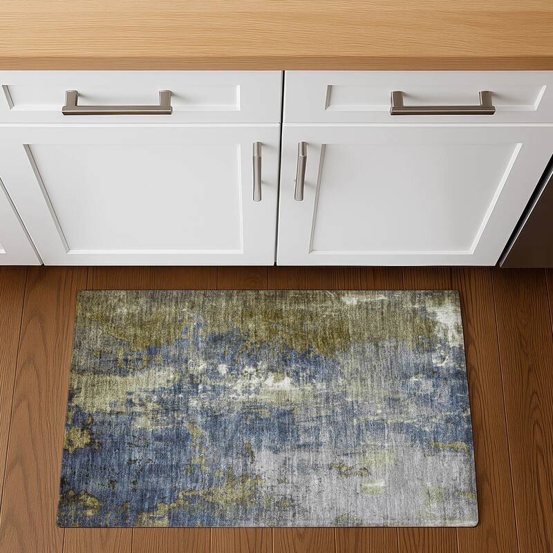 Premium Washable Super Soft Abstract Chic Mayfield Rug - Khaki - 1'8" x 2'6"