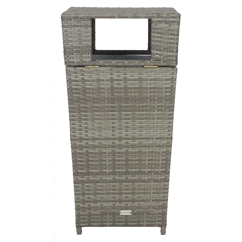 SAFAVIEH Outdoor Mazeli Trash Bin (Fully Assembled)