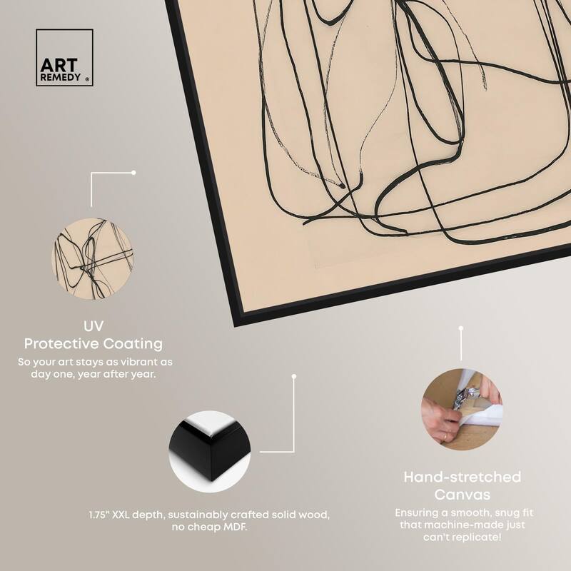 Embrace of Lines I Canvas by Art Remedy
