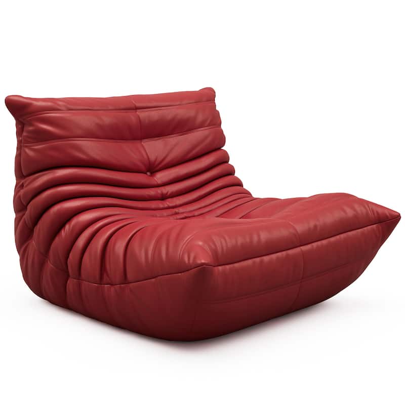 Furgle Microfiber Leather Sofa Ergonomic Design Lazy Floor Sofa