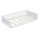 preview thumbnail 31 of 45, Twin Size Wood Floor Platform Bed with Built-in Book Storage Rack